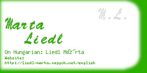 marta liedl business card